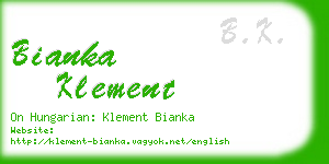 bianka klement business card